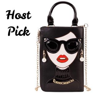 Black Personality Bag Crossbody Satchel Purse Handbag